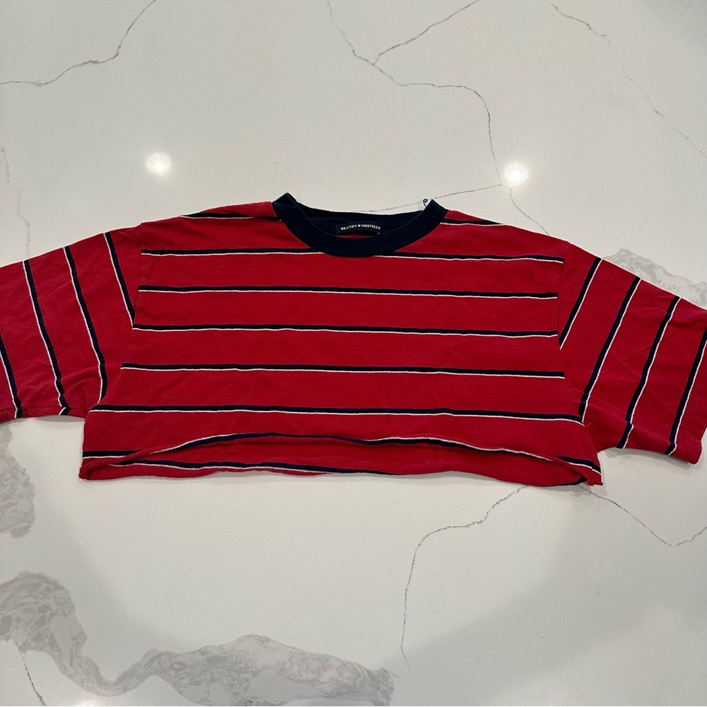 Red Cropped Brandy Melville Tee
